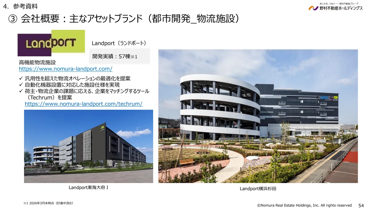 野村不動産ホールディングス株式会社「2026年3月期 決算説明資料」54 ページ目