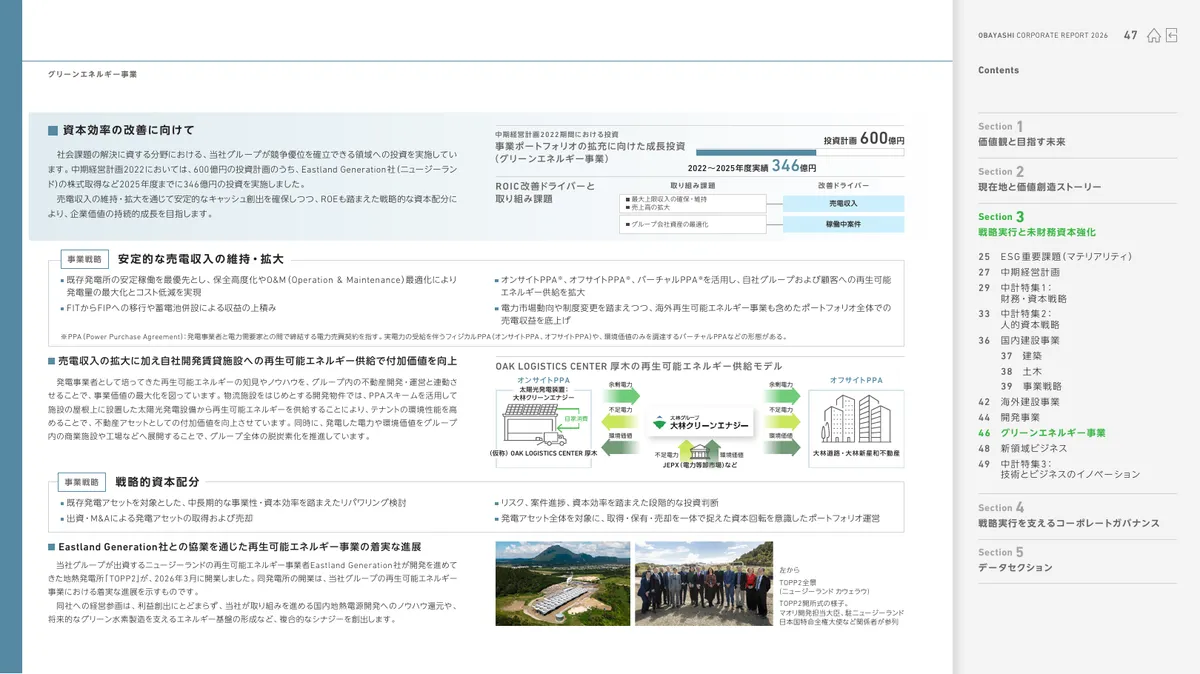 株式会社大林組「OBAYASHI コーポレートレポート 2026（統合報告書）」48 ページ目