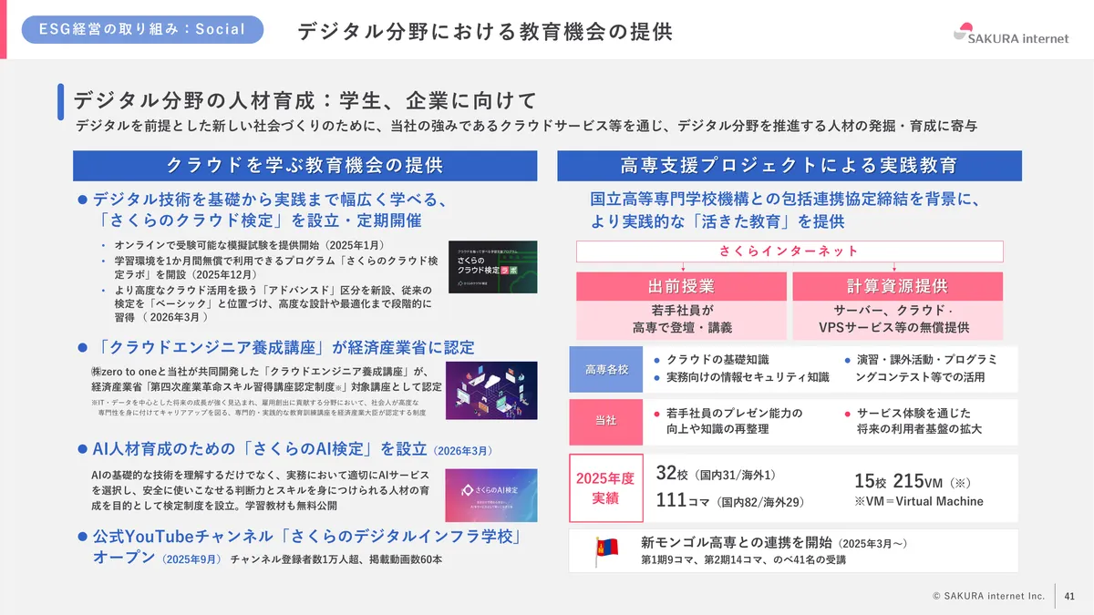 さくらインターネット株式会社「2026年3月期 期末 決算説明資料」41 ページ目